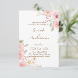 Floral Wedding Invitation Template Wedding Dankeskarte