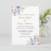 Floral wedding invitation, wedding invite einladung (Stehend Vorderseite)