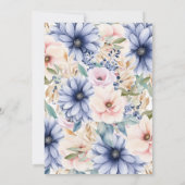 Floral wedding invitation, wedding invite einladung (Rückseite)