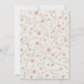 Floral Wedding Invitations Soft pink Einladung (Rückseite)