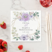 Floral Wedding Lavender Peonies Botanical Serviette (Beispiel)