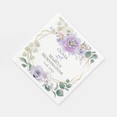 Floral Wedding Lavender Peonies Botanical Serviette (Ecke)