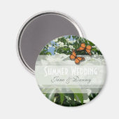 Floral Wedding Magnet (Vorderseite/Rückseite)