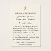 Floral Wedding Marian Cross Holcard (Rückseite)