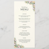 Floral wedding menu - boho style menükarte (Vorderseite)