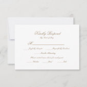 Floral Wedding Monogram Crest RSVP Card Karte (Vorderseite)