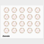 Floral Wedding Names Label Stickers (Blatt)