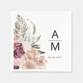 Floral Wedding Napkins Serviette (Vorderseite)