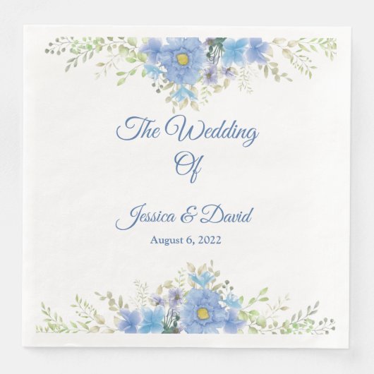 Floral Wedding Napkins Serviette (Vorderseite)