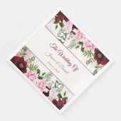 Floral Wedding Napkins Serviette (Ecke)