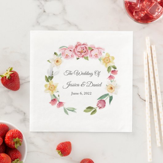 Floral Wedding Napkins Serviette (Beispiel)