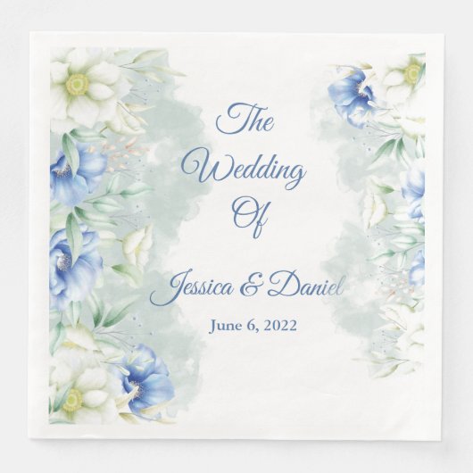 Floral Wedding Napkins Serviette (Vorderseite)