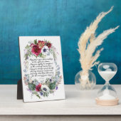 Floral Wedding Original Gedicht Fotoplatte (Seite)