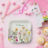 floral wedding  pappteller (Party)