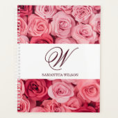 Floral Wedding Planer Monogrammatiker Terminkalend (Vorderseite)