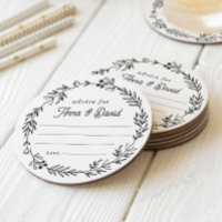 Floral Wedding Reception Advice Card