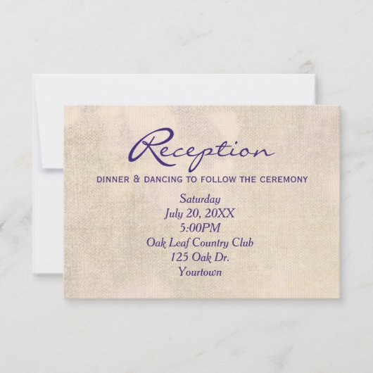 Floral Wedding Reception Einladung (Vorderseite)