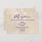 Floral Wedding Reception Einladung (Vorne/Hinten)