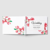 Floral Wedding Red Pink Magnolia Gästebuch (Voll)