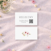 Floral Wedding Registry Insert with QR Code