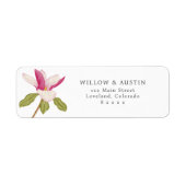 Floral Wedding Return Address Label (Vorne)