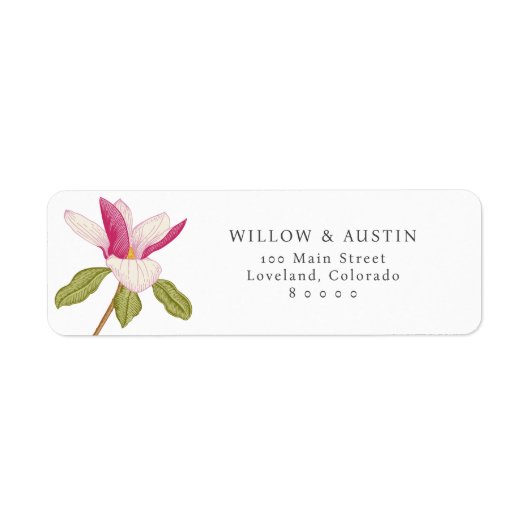 Floral Wedding Return Address Label (Vorne)