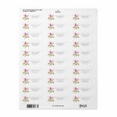 Floral Wedding Return Address Label (Vorne)