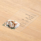 Floral wedding ring acrylic wedding  acryleinladungen (Ablage )