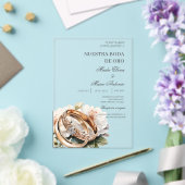 Floral wedding ring acrylic wedding  acryleinladungen (In Situ (Hochzeit))