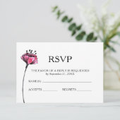 Floral Wedding RSVP Karte (Stehend Vorderseite)
