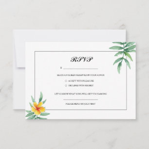Floral Wedding Rsvp Postkarte