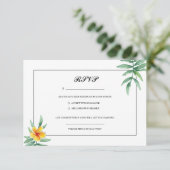 Floral Wedding Rsvp Postkarte (Stehend Vorderseite)