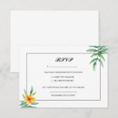 Floral Wedding Rsvp Postkarte (Vorne/Hinten)