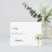 Floral Wedding RSVP Postkarte (Stehend Vorderseite)