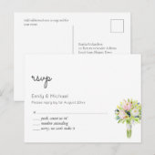 Floral Wedding RSVP Postkarte (Vorne/Hinten)