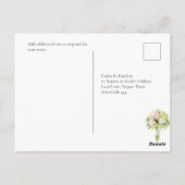 Floral Wedding RSVP Postkarte (Rückseite)