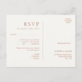 Floral Wedding RSVP Response Postkarte (Rückseite)