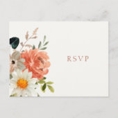 Floral Wedding RSVP Response Postkarte (Vorderseite)