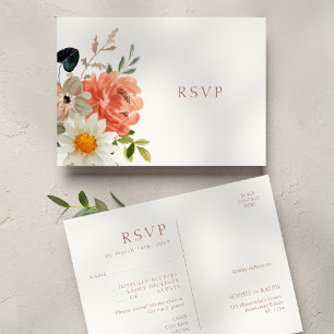 Floral Wedding RSVP Response Postkarte