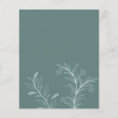 Floral Wedding Save the Date Budget Einladung Flyer (Hinten)