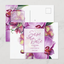 Floral Wedding Save the Date Foto & QR Code