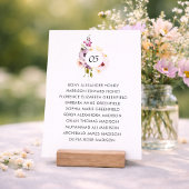 Floral Wedding Seating Chart Table Sign Einladung