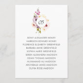 Floral Wedding Seating Chart Table Sign Einladung (Vorderseite)