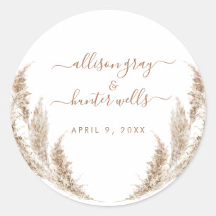Floral Wedding Siegel Runder Aufkleber