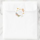 Floral Wedding Siegel | Sutton Runder Aufkleber (Tasche)