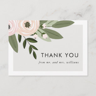 Floral Wedding Sprigs - Dankeschön-Karten Dankeskarte