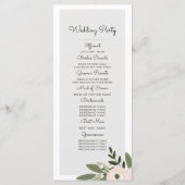 Floral Wedding Sprigs Program Programm (Rückseite)