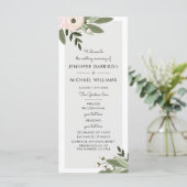 Floral Wedding Sprigs Program Programm (Stehend Vorderseite)