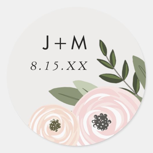 Floral Wedding Sprigs Sticker (Vorderseite)
