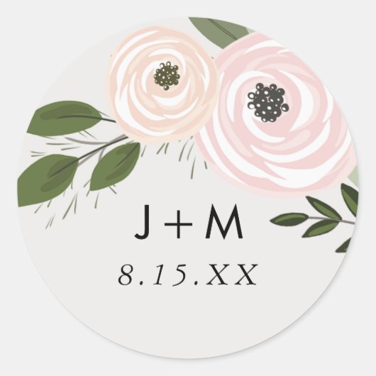 Floral Wedding Sprigs Sticker (Vorderseite)